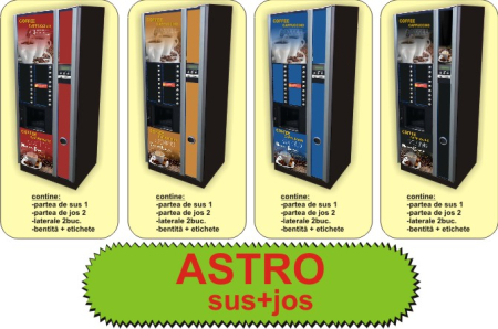 Autocolante automate cafea - Set Autocolante Necta Astro Frontal