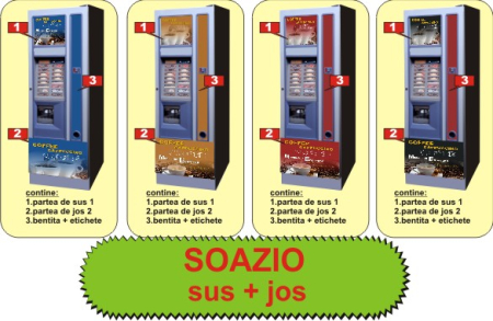 Autocolante automate cafea - Set Autocolante Zanussi Necta Spazio Frontal