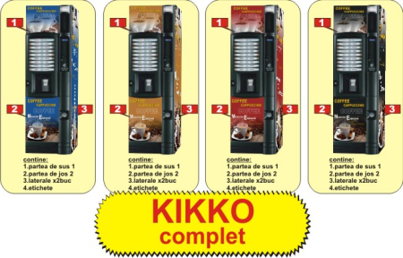 Autocolante automate cafea - Set Complet Autocolante Necta Kikko - Premium Laminat