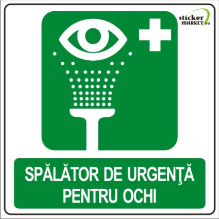 Stickere Atentionare - Spalator ochi 14x14cm