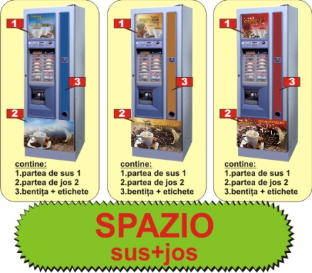 Autocolante automate cafea - Spazio frontal