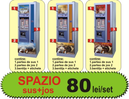 Autocolante automate cafea - spazio frontal