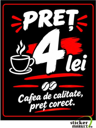 Stickere automate cafea - Sticker Automat Cafea - Preț 4 Lei (10x8cm, Model Nou)