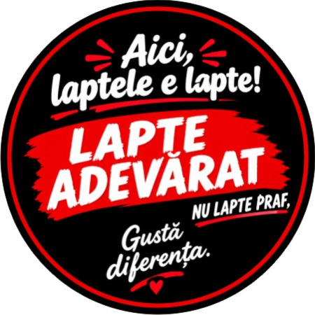 Stickere automate cafea - Sticker Automat Cafea - Stand Coffee Corner Lapte Adevărat (Ø 14,5cm)