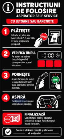 Sticker Automat - Instrucțiuni Utilizare Aspirator 25x12,5cm (Universal)