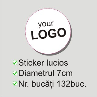 Produse la comandă - Sticker cerc 7cm x132buc