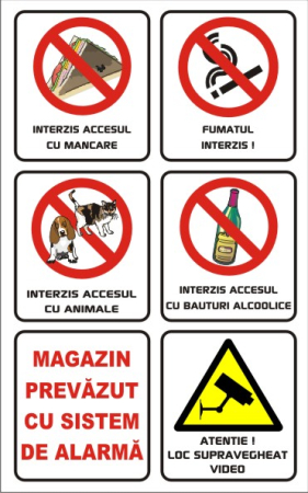 Stickere Atentionare - Sticker magazin 20x12cm