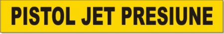 Sticker Semnalizare Boxe Self Wash - Pistol Jet Presiune 100x15cm