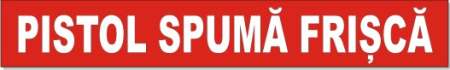 Sticker Semnalizare Boxe Self Wash - Pistol Spumă Frișcă 100x15cm