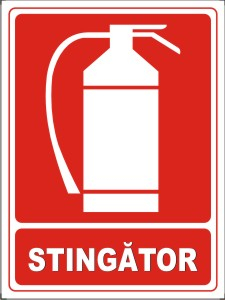 Obligatii generale - Stingator 20x15cm
