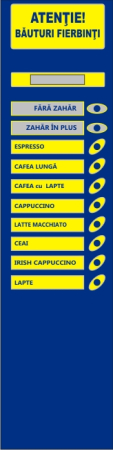 Stickere automate cafea - tastatura brio 200 250 albastru
