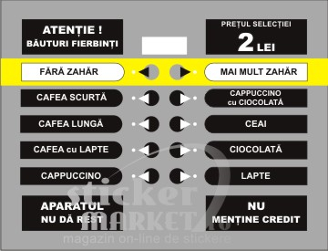 Stickere automate cafea - Tastatura venezia 1
