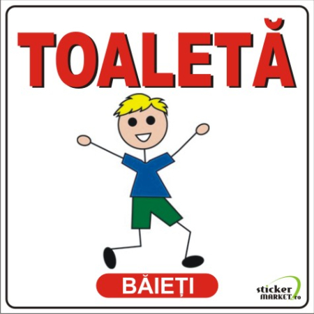 Toaleta baieti 14x14cm