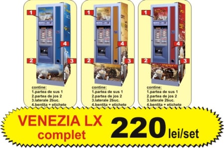 Autocolante automate cafea - venezia lx complet