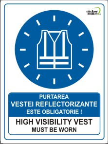 Bilingve - Vesta reflectorizanta obligatorie 20x15cm