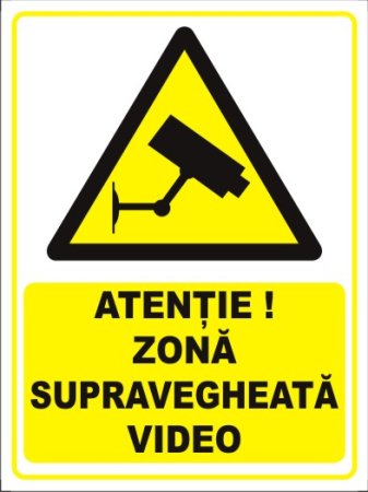 Zona supravegheata 20x15cm
