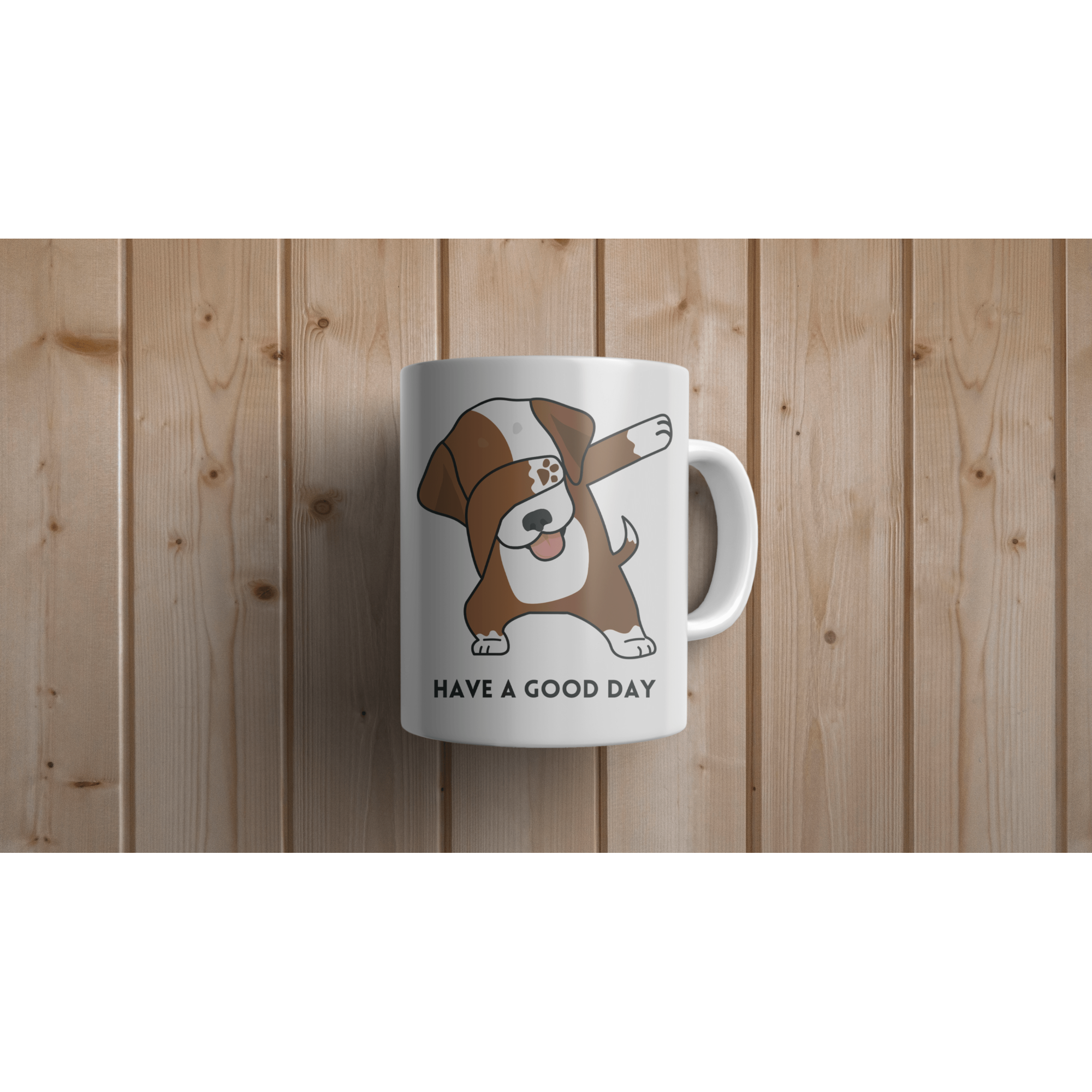 Cana Have a Good Day Dog pentru cafea, ceai sau cadou, Alb, 380ml [2]