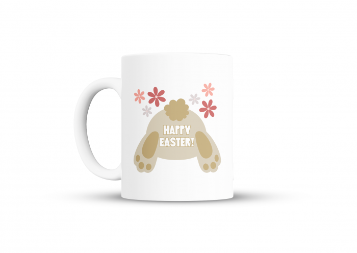 Cana Happy Easter pentru cafea, ceai sau ocazii speciale, Alb, 380ml [2]