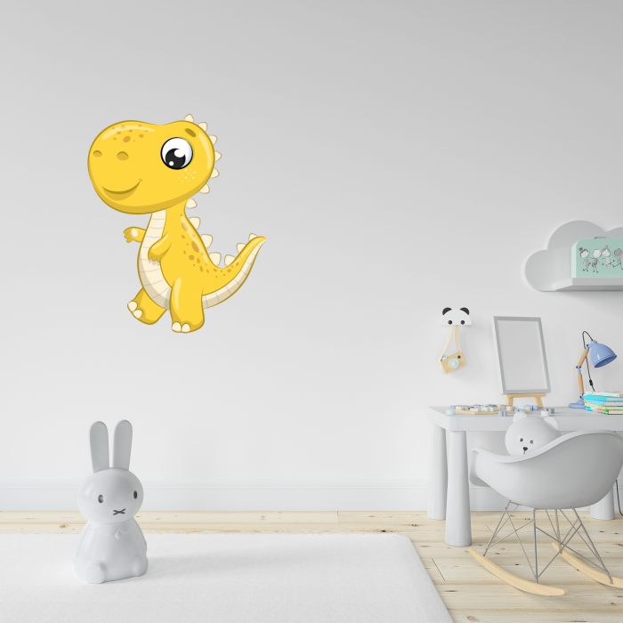 Sticker decorativ perete, camera copii, living, PVC, Happy Baby Dino, 55 x 45 cm [2]
