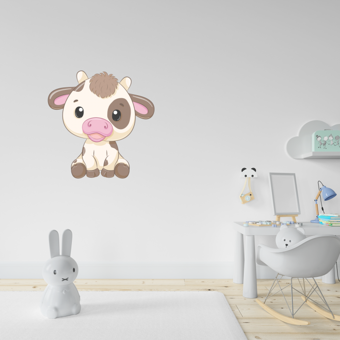Sticker decorativ perete, camera copii, living, PVC, Happy Cow, 46 x 45 cm [2]