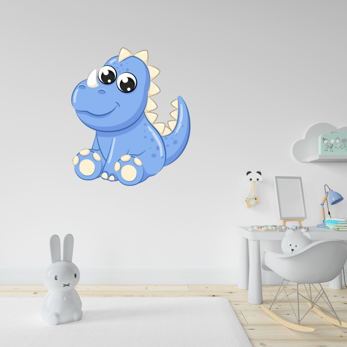 Sticker decorativ perete, camera copii, living, PVC, Happy Dino, 53 x 45 cm [2]