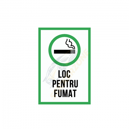Autocolant Loc pentru fumat 21x14 cm