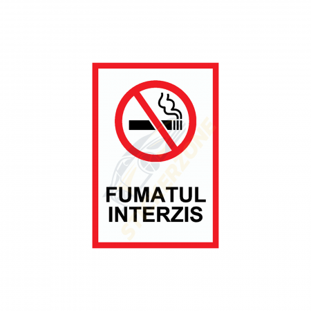 Autocolant Fumatul interzis 21x14 cm