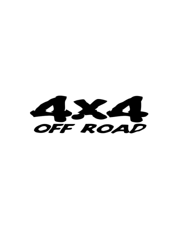 4X4/OFF ROAD STICKER - Sticker 4x4 Offroad, Alb, 10 cm