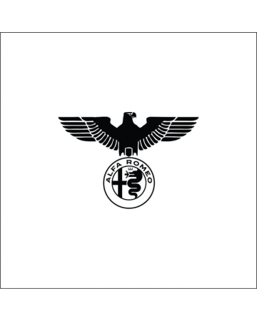 Marci auto - Sticker Alfa Romeo Eagle, Alb, 10 cm
