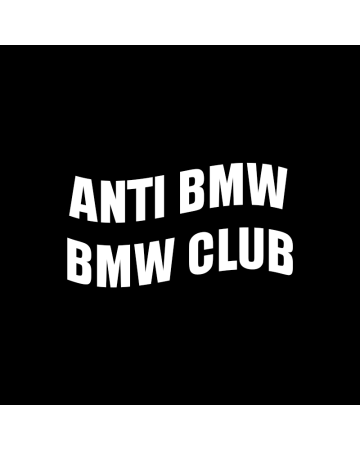 Marci auto - Sticker Anti BMW Audi Club, Alb, 10 cm