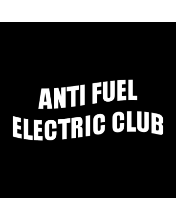 Texte - Sticker Anti Fuel Electric Club, Alb, 10 cm