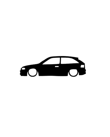 Opel - Sticker Astra MK3, Alb, 10 cm