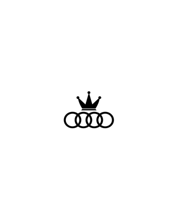 Marci auto - Sticker Audi King, Alb, 10 cm