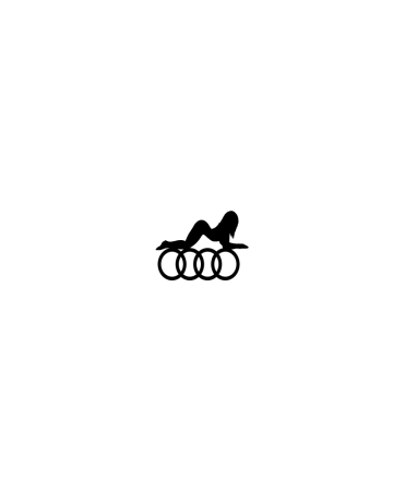Audi - Sticker Audi Logo 2, Alb, 10 cm