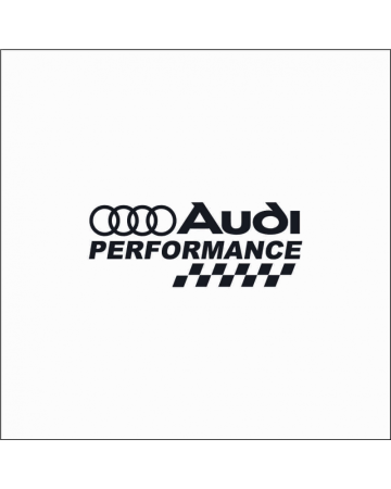 Marci auto - Sticker Audi Performance, Alb, 10 cm