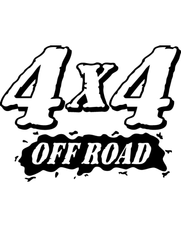 4X4/OFF ROAD STICKER - Sticker auto 4x4, Alb, 10 cm