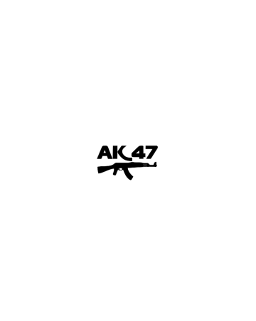 Diverse - Sticker Auto AK47, Galben, 10 cm