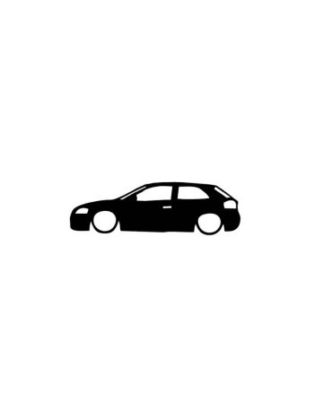 Audi - Sticker Auto Audi A3 8P, Alb, 10 cm