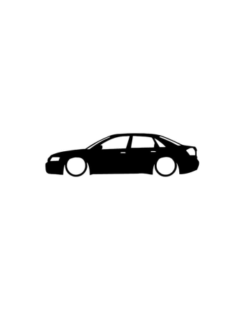 Audi - Sticker Auto Audi A4 B6, Alb, 10 cm