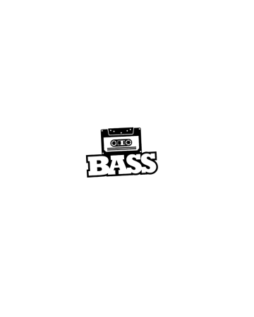 Car Audio - Sticker Auto Bass, Alb, 10 cm