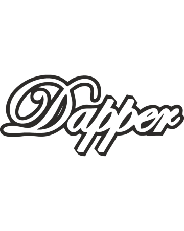 Texte - Sticker Auto Dapper, Alb, 10 cm