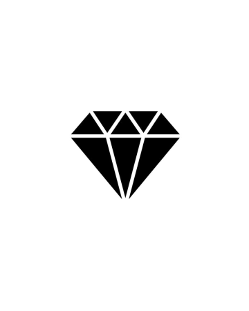 Diverse - Sticker Auto Diamant, Alb, 10 cm