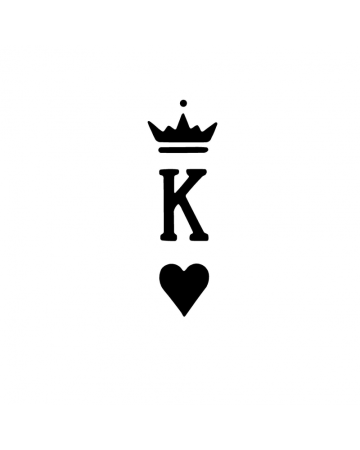 Texte - Sticker Auto King, Alb, 10 cm