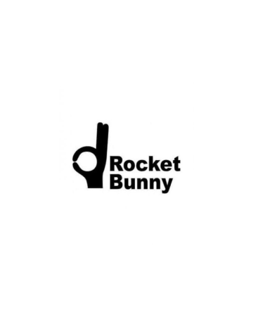 Racing - Sticker Auto Rocket Bunny, Alb, 10 cm