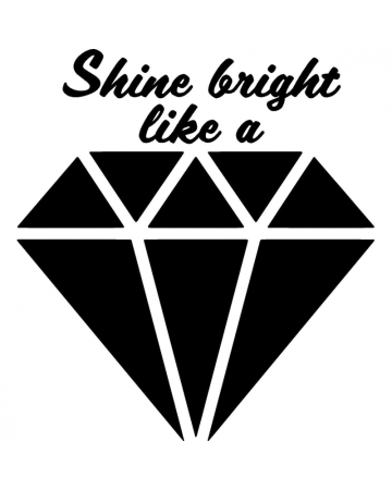 Diverse - Sticker Auto Shine Bright, Alb, 10 cm