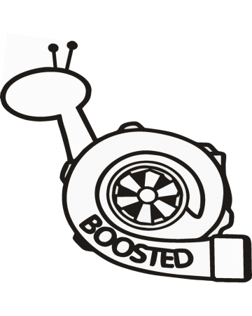 Diverse - Sticker Auto Turbo Snail, Alb, 10 cm