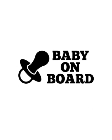 Baby On Board - Sticker Baby on Board 3, Alb, 10 cm