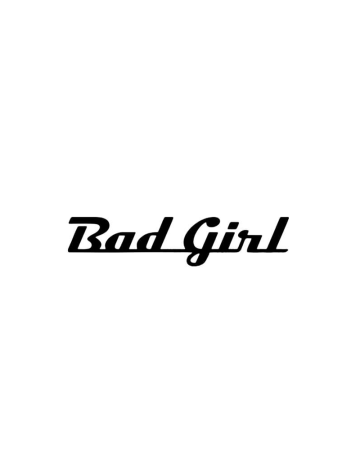 Pentru fete - Sticker Bad Girl, Alb, 10 cm