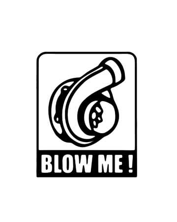 18+ sticker - Sticker Blow Me, Alb, 10 cm