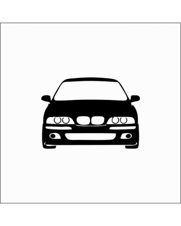 Marci auto - Sticker BMW E39 Front, Alb, 10 cm